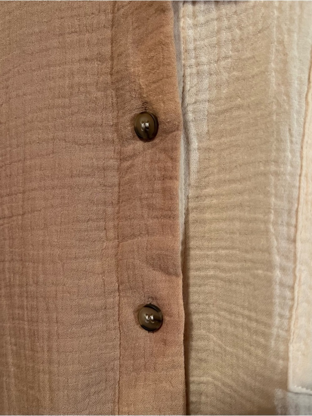 NWT By Together‎ Colorblock Button-Down Shirt in Cream, Taupe & Rust - Picture 7 of 8